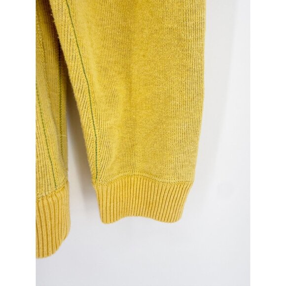 Tommy Bahama Sweater Mens Size L Yellow Beige 1/4 Zip Reversible Pullover Preppy - Picture 3 of 10